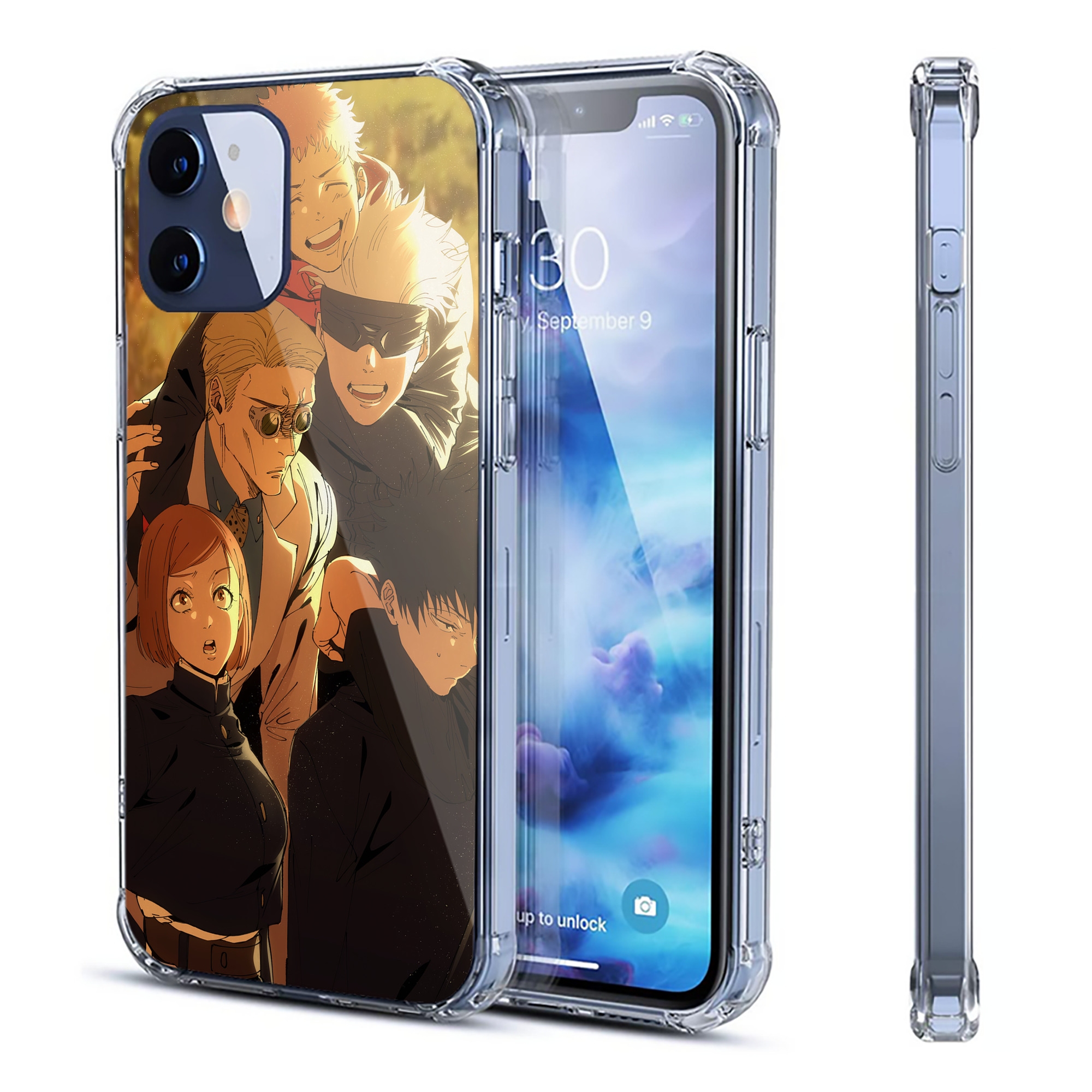 （画像用） 呪術廻戦 Jujutsu Kaisen 【iPhone 12シリーズ対応】透明スマホケース（クリアソフトケース）